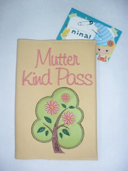 Mutter Kind Pass-Hülle Baum vanille