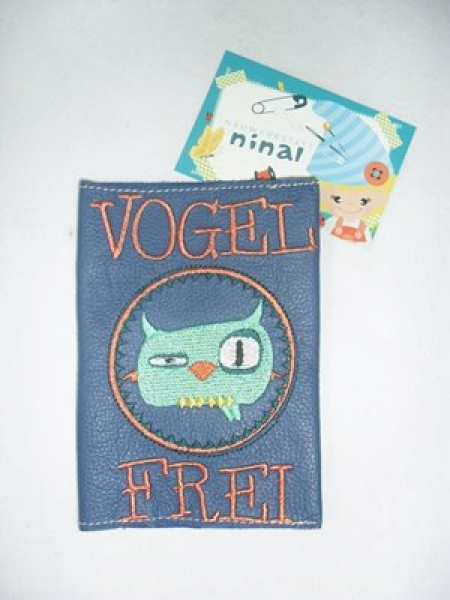 Reisepass-Hülle Vogelfrei azur