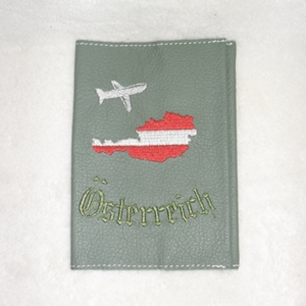 Reisepass-Hülle Österreich mossgrün
